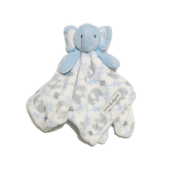 blue elephant security blanket